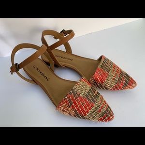 Lucky Brand Woven D’Orsay Flats / Sandals